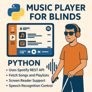 MUSIC PLAYER FOR BLINDS